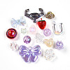 Transparent UV Plating Acrylic Beads OACR-T028-35-1-1