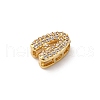 Brass Micro Pave Cubic Zirconia Beads KK-F895-19G-3