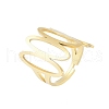 304 Stainless Steel Oval Adjustable Rings for Women RJEW-Z045-01G-01-1
