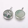 Natural & Synthetic Mixed Stone Pendants G-E388-P-2