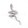 Sterling Silver Snake Cuff Earrings EJEW-L263-01P-2
