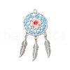 4Pcs 4 Colors Handmade Glass Seed Beads Pendants PALLOY-MZ00766-2