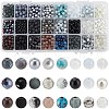 Glass Round Beads GLAA-PH0007-60-1