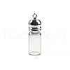 Transparent Glass Bottle Pendants PW-WG72D6E-02-1