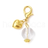 Clear Acrylic & Alloy Pendant Decorations HJEW-JM03050-01-2