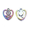 Rack Plating Rainbow Color Alloy Pendants PALLOY-S180-322-3
