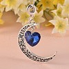 Tibetan Style Moon Large Hole European Big Dangle Charms PALLOY-JF00094-2