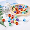 Craftdady 120Pcs 6 Colors Theaceae Wood Bead WOOD-CD0001-07-5
