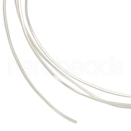 BENECREAT 1Pc Flat 925 Sterling Silver Wires STER-BC0002-25B-1