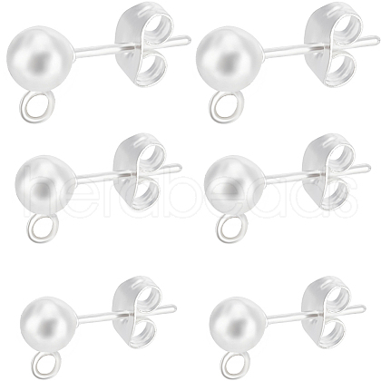 Beebeecraft 60Pcs 3 Style 304 Stainless Steel Ball Stud Earring Post STAS-BBC0004-21-1