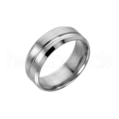 316L Surgical Stainless Steel Wide Band Finger Rings RJEW-T005-10-27C-1