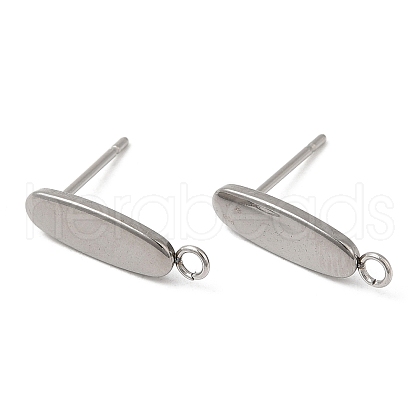 Non-Tarnish 304 Stainless Steel Stud Earring Findings STAS-E196-02P-1