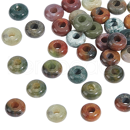 Natural Indian Agate European Beads G-NB0001-68-1
