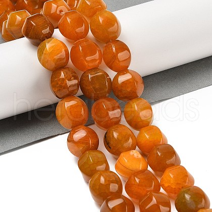 Dyed Natural Agate Beads Strands G-H087-E01-01C-1