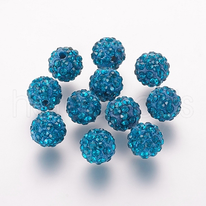 Polymer Clay Rhinestone Beads RB-K050-10mm-C17-1