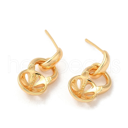 Brass Stud Earring Findings KK-M270-32G-1