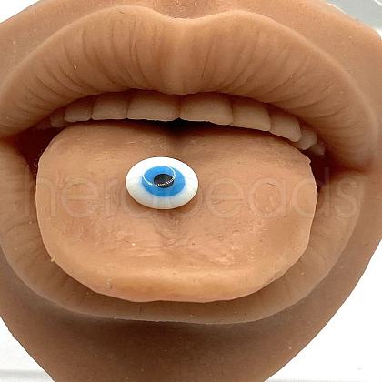 Evil Eye Acrylic with Stainless Steel Tongue Rings WGB59E4-02-1
