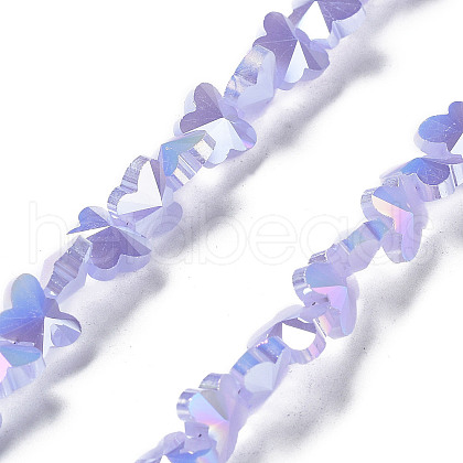 Electroplate Butterfly Glass Beads Strands EGLA-A036-10A-AB01-1