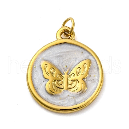 304 Stainless Steel Enamel Pendants STAS-E550-49G-1