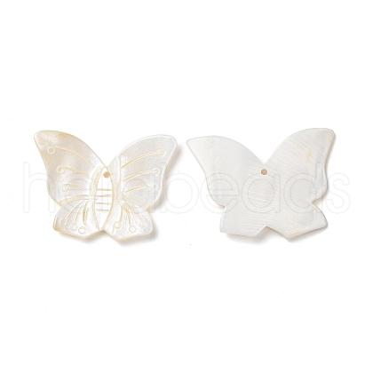Natural Freshwater Shell Pendants SHEL-H001-07-1