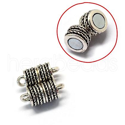 Alloy Magnetic Clasps with Loops PALLOY-R089-01AS-1