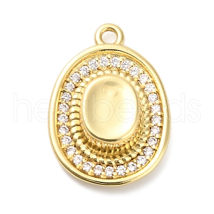 Brass Micro Pave Cubic Zirconia Pendants KK-L229-030G-1
