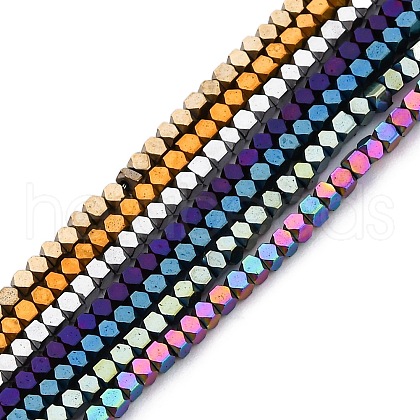 Electroplated Non-magnetic Hematite Beads Strands G-P571-D01-01-1