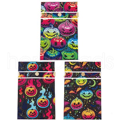 50Pcs Rectangle Halloween Candy Plastic Bags ABAG-U001-01C-1