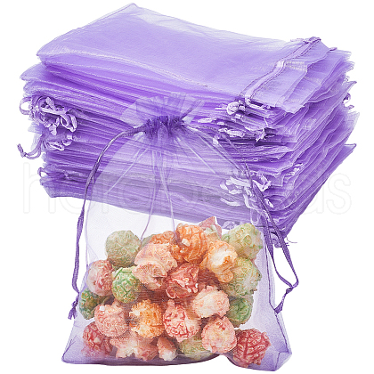 SOFPLATE 100Pcs Organza Bags Jewellery Storage Pouches Wedding Favour Party Mesh Drawstring Gift OP-SP0001-01D-1