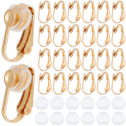 SOFPLATE 40Pcs 304 Stainless Steel Clip-on Earring Findings STAS-SP0001-23G-1
