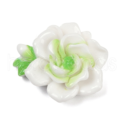 Opaque Resin Flowers Cabochons RESI-R463-02F-1
