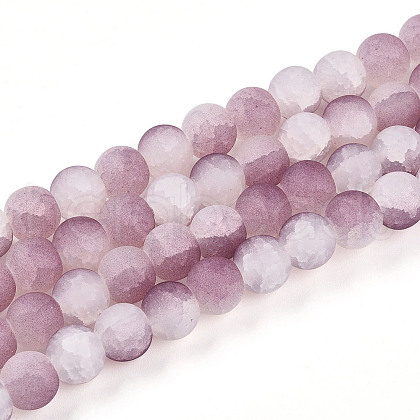 Crackle Glass Beads Strands GLAA-N009-10mm-05-1