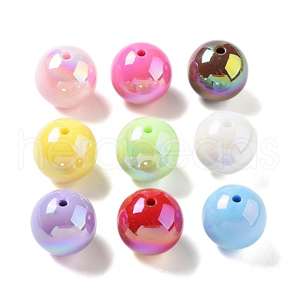UV Plating Iridescent Acrylic Beads X-MACR-D032-05-1
