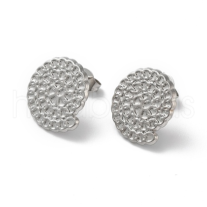 Non-Tarnish 304 Stainless Stud Earring Findings STAS-M314-01E-P-1