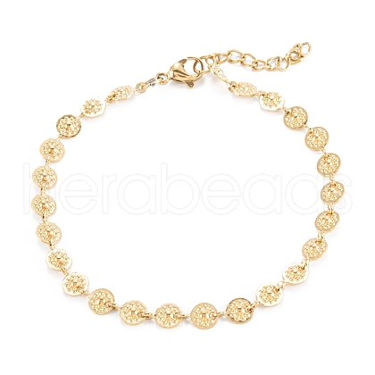 PVD Vacuum Plating 304 Stainless Steel Link Chain Bracelets BJEW-M205-01G-1