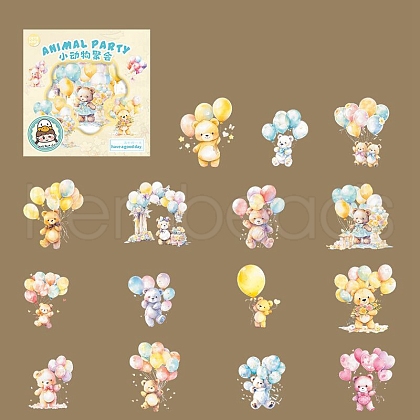 Animals Themes PET Stickers AJEW-D309-02C-1