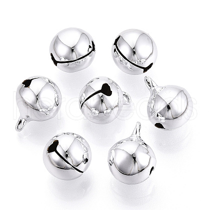 PVD Vacuum Plating Brass Bell Charms Pendants KKB-R002-12mm-08-1
