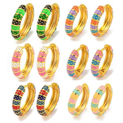 Rack Plating Brass Hoop Earrings EJEW-C102-44G-1