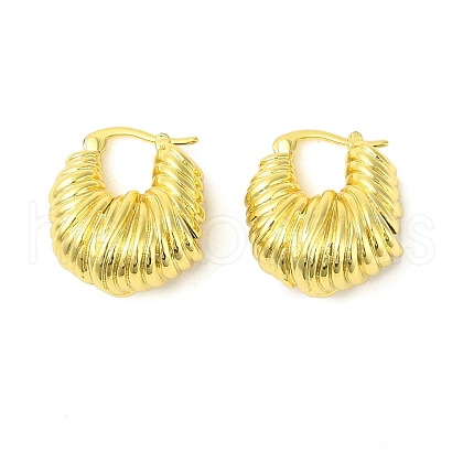 Brass Hoop Earrings EJEW-P290-01G-1