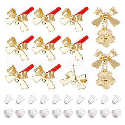 HOBBIESAY 24Pcs Alloy Stud Earring Findings EJEW-HY0001-06-1
