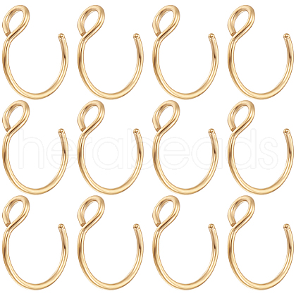 Beebeecraft 30Pcs 304 Stainless Steel Clip on Nose Ring Findings STAS-BBC0003-95G-1