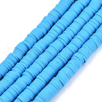 Handmade Polymer Clay Beads Strands CLAY-R089-6mm-119-1