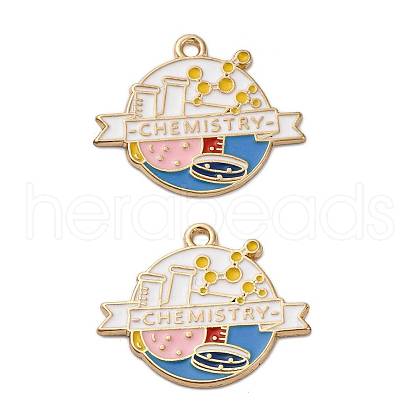 Chemistry Theme Alloy Enamel Pendants ENAM-V002-01A-KCG-1