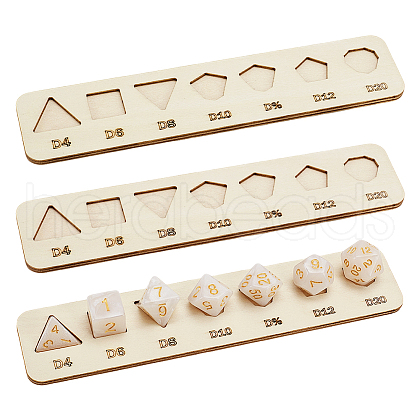 BENECREAT 1 Set 3Pcs Wooden Dice Organizer Jewelry Trays ODIS-BC0001-15-1-1