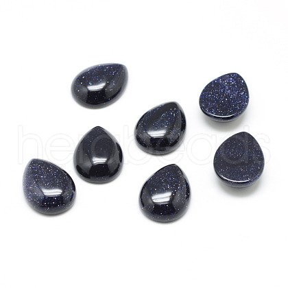 Synthetic Blue Goldstone Cabochons G-T024-18x25mm-11-1