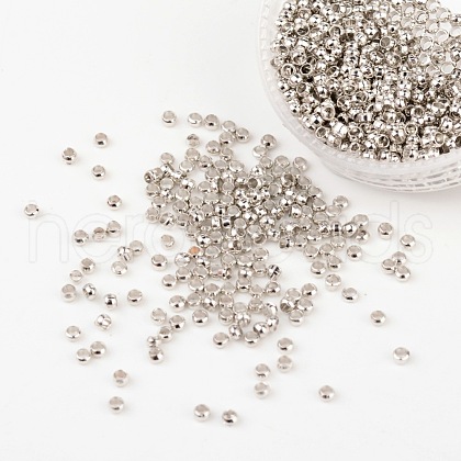 Brass Crimp End Beads X-E002-NF-1
