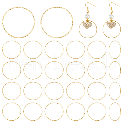 Unicraftale 30Pcs Brass Linking Rings KK-UN0002-64-1