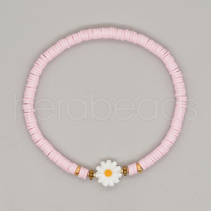 Bohemian Vacation Style Handmade Polymer Clay Heishi Beads Stretch Bracelets ZJ5032-6-1