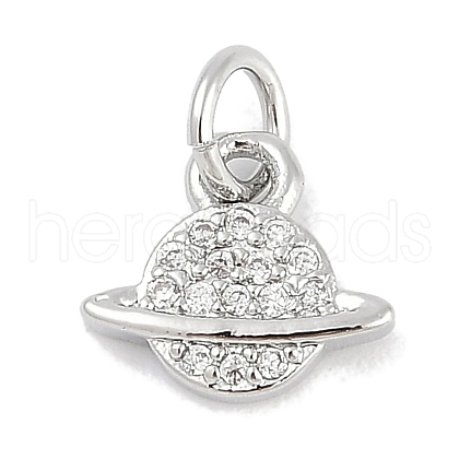 Brass Micro Pave Cubic Zirconia Pendants KK-Q028-31P-1