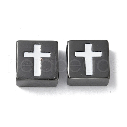 Brass Enamel Beads KK-S518-22EB-1